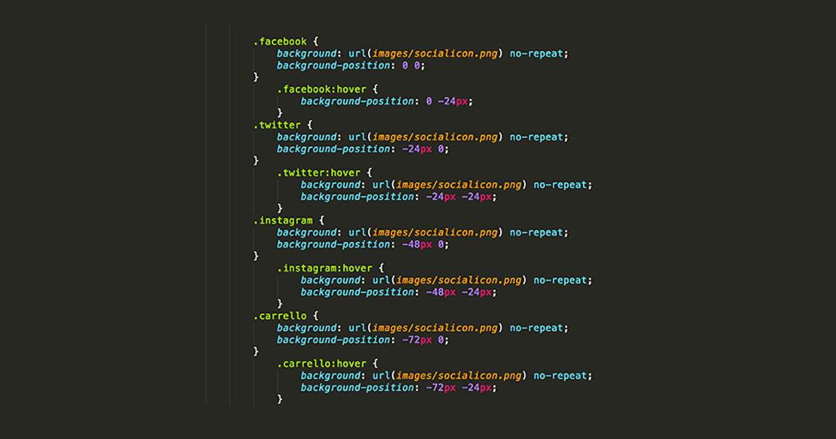 Proprietà Background Position dei Css Image Sprites
